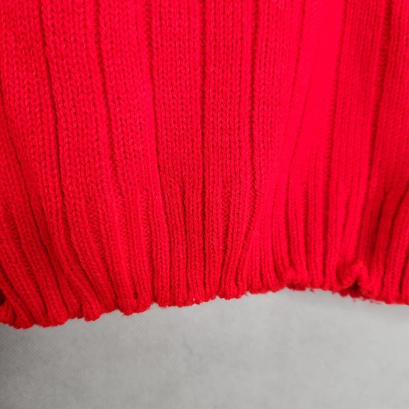 Vintage Sweater Vest Dotty Mann of Cleveland Red Button Up Knit Orlon Acrylic - Picture 8 of 12